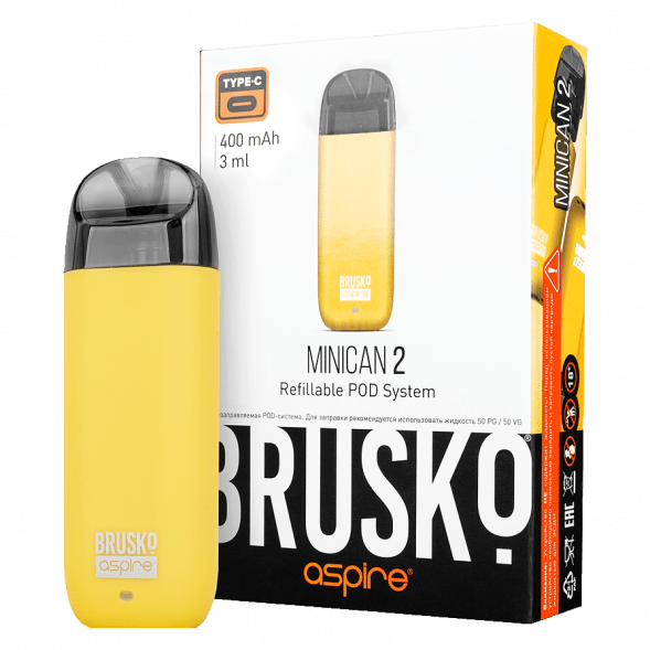 Электронная сигарета Brusko - Minican 2 (400 mAh, Жёлтый)